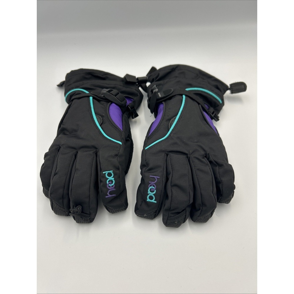Ski-Snow  Gloves HEAD Youth Size M Medium Black Teal And Purple Unisex